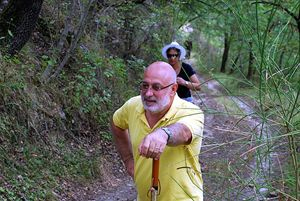 Alfonso Cauteruccio, presidente di Greenaccord, lungo il cammino di San Francesco (ph Greenaccord)