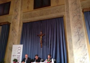 Da sinistra: Andrea Riccardi, Armand Puig i Tàrrech, Giacomo Perego (ph R. Gobbo)