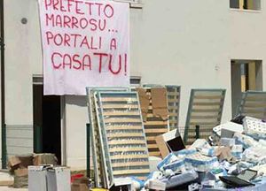 Scritte di protesta a Quinto di Treviso