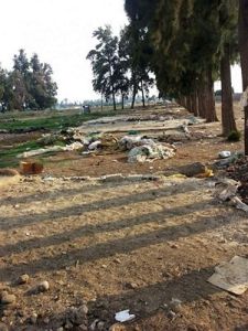 Uno dei campi profughi siriani, dopo lo sgombero forzato