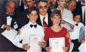 Andrea e Sara da bambini, quando già ballavano insieme